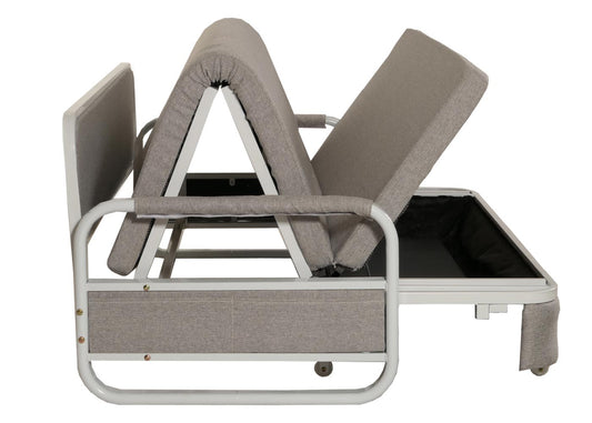 Cosmo Casa - Slaapbank - Slaapfunctie met Bedbox - Textiel - Lichtgrijs