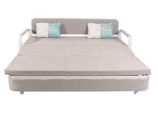 Cosmo Casa - Slaapbank - Slaapfunctie met Bedbox - Textiel - Lichtgrijs