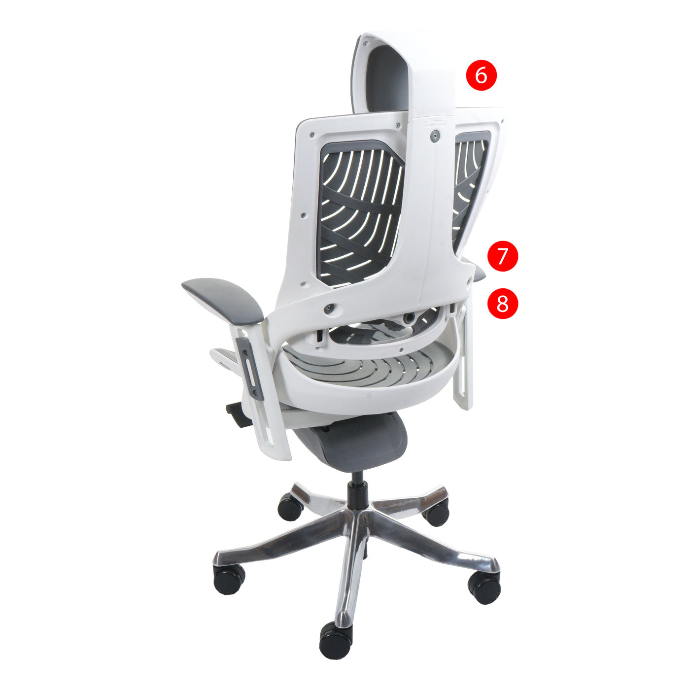 Cosmo Casa - Bureaustoel - Merryfair Wau 2B - Harde Schaal - Ergonomisch - Grijs