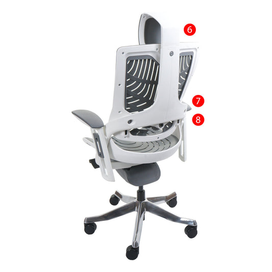 Cosmo Casa - Bureaustoel - Merryfair Wau 2B - Harde Schaal - Ergonomisch - Grijs