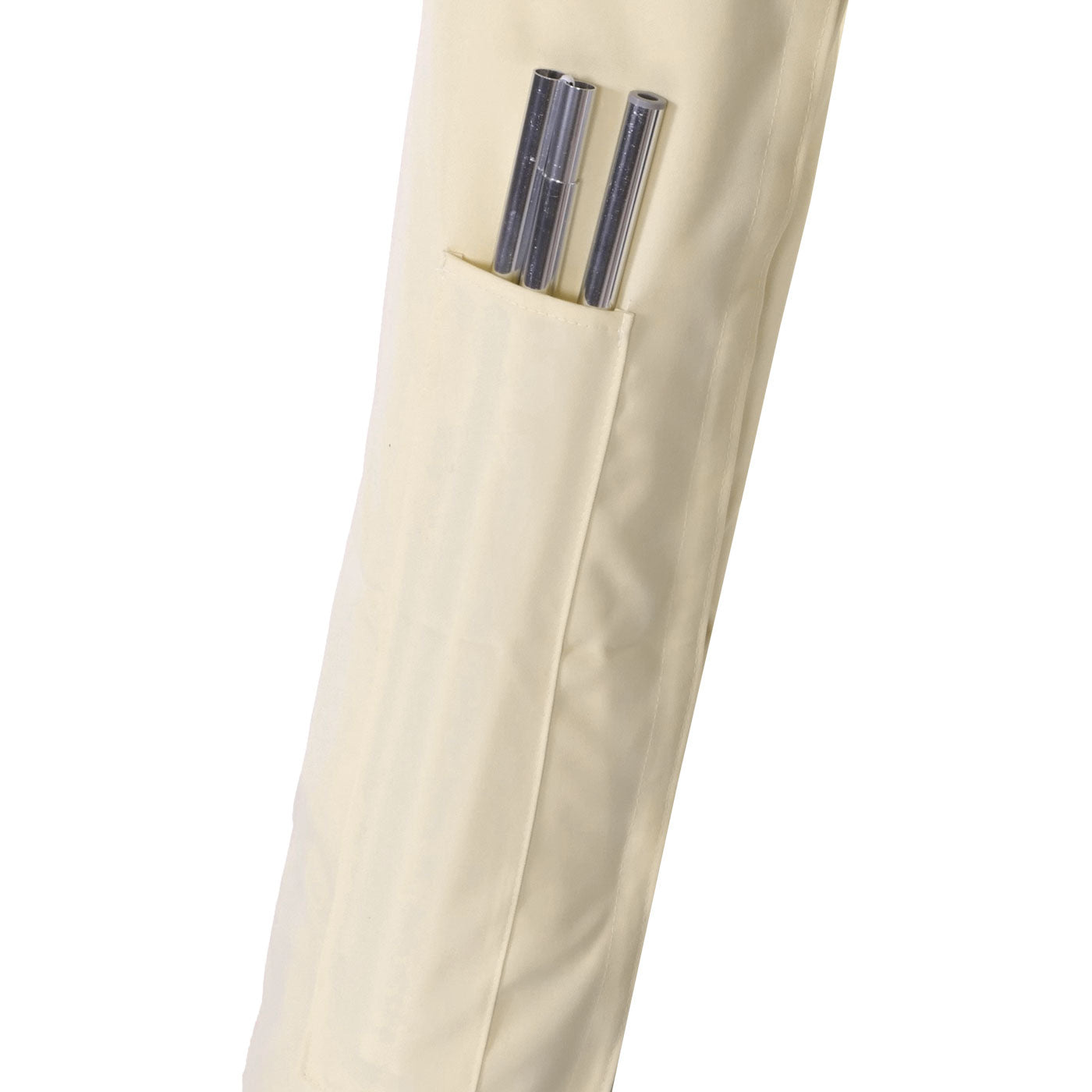 Cosmo Casa - Beschermhoes voor Parasol - Met Klittenbandsluiting voor Paraplu’s tot 3m - Polyester - Crème