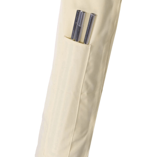 Cosmo Casa - Beschermhoes voor Parasol - Met Klittenbandsluiting voor Paraplu’s tot 3m - Polyester - Crème