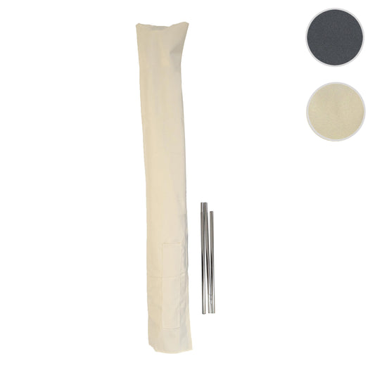 Cosmo Casa - Beschermhoes voor Parasol - Met Klittenbandsluiting voor Paraplu’s tot 3m - Polyester - Crème