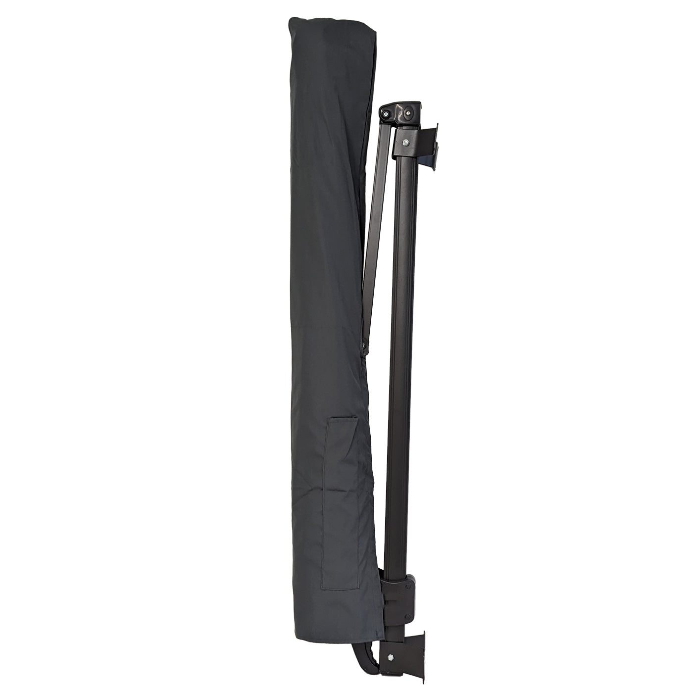 Cosmo Casa - Beschermhoes voor Parasol - Met Klittenbandsluiting voor Paraplu’s tot 3m - Polyester - Grijs