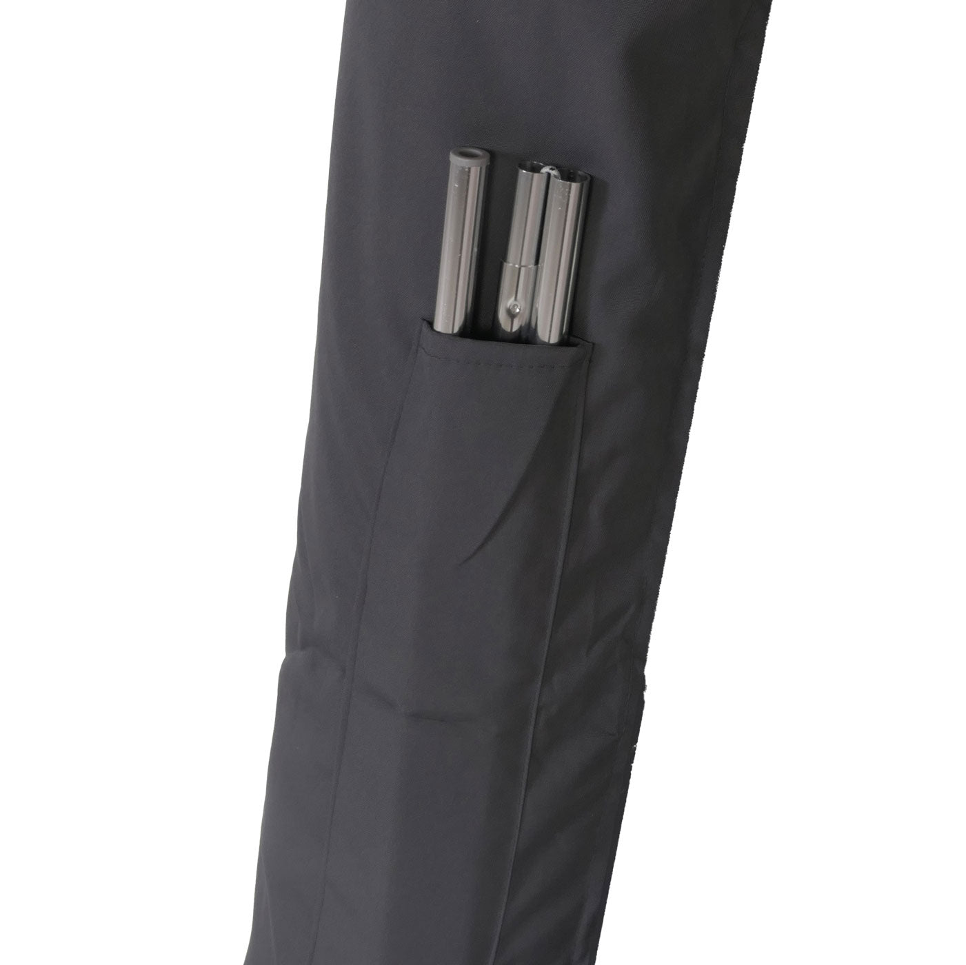 Cosmo Casa - Beschermhoes voor Parasol - Met Klittenbandsluiting voor Paraplu’s tot 3m - Polyester - Grijs