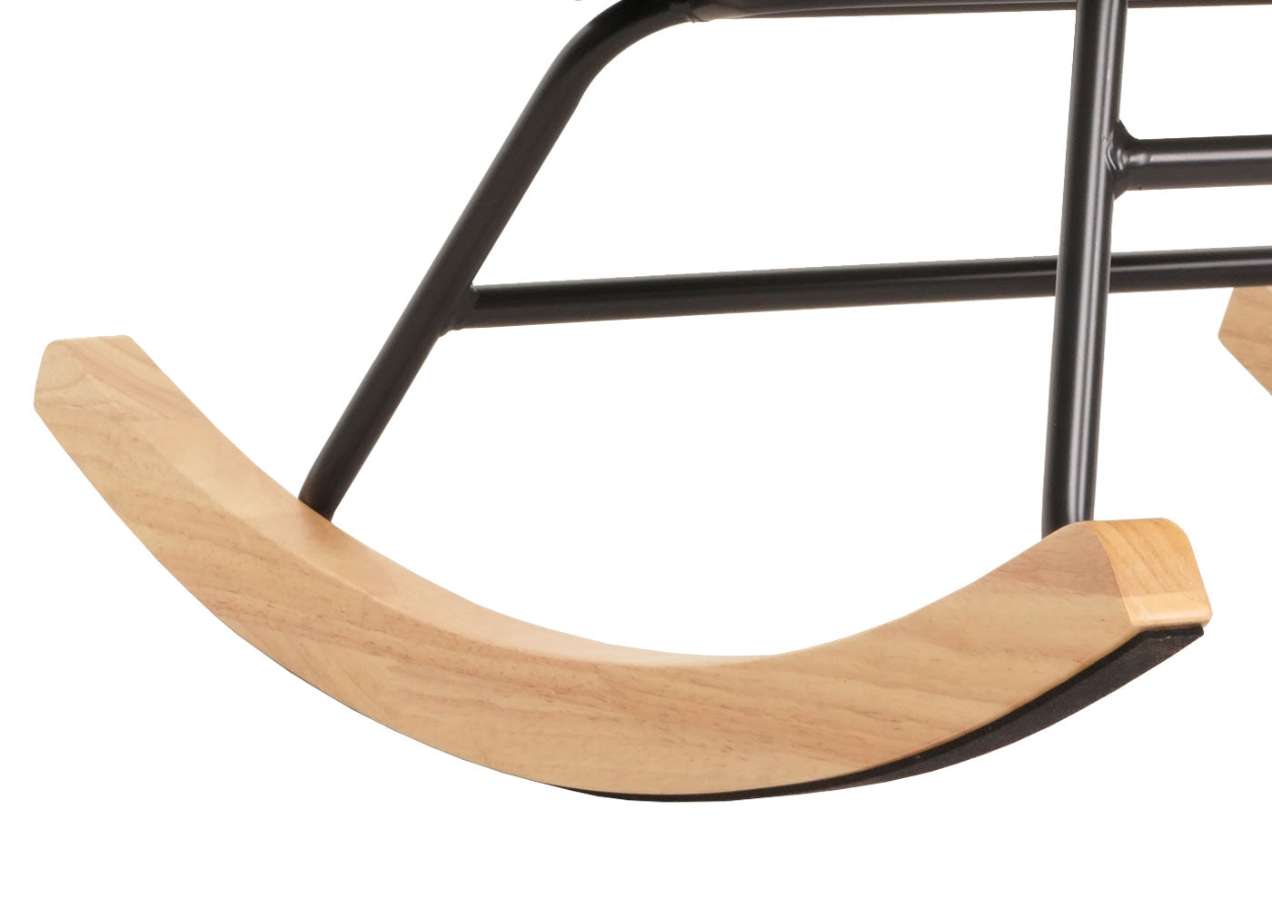 Cosmo Casa - Schommelstoel - Relax TV-Stoel - Massief Hout, Metaal & Stoftextiel 320gsm - Bruin