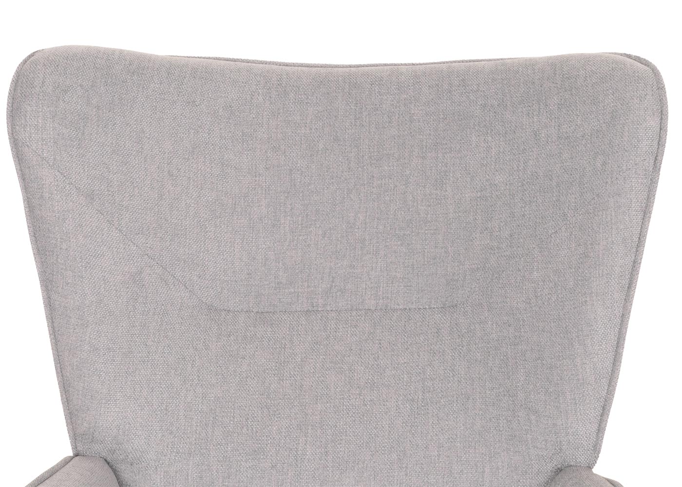 Cosmo Casa - Schommelstoel - Relax TV-Stoel - Massief Hout, Metaal & Stoftextiel 320gsm - Lichtgrijs