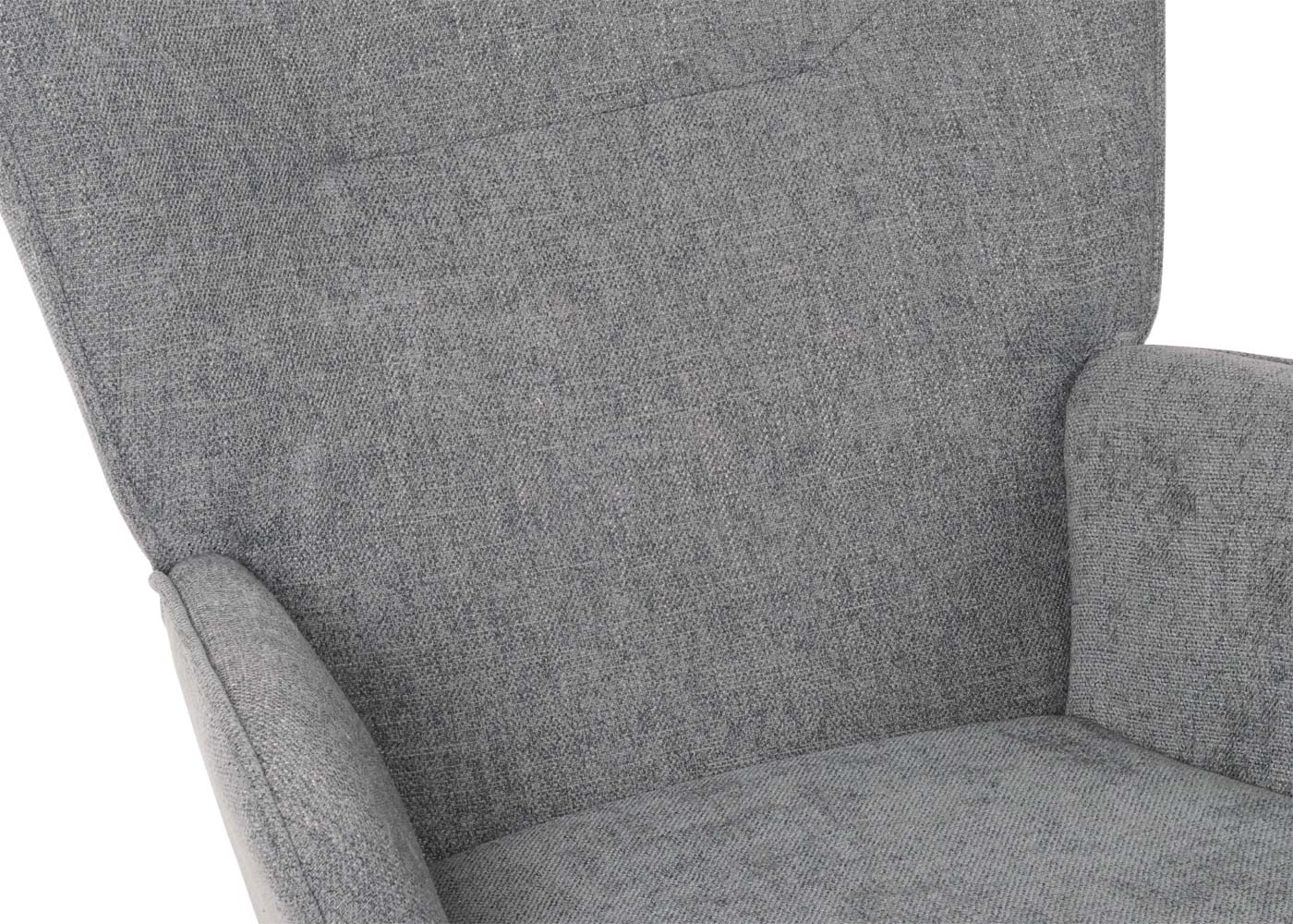 Cosmo Casa - Schommelstoel - Relax TV-Stoel - Massief Hout, Metaal & Stoftextiel 320gsm - Donkergrijs