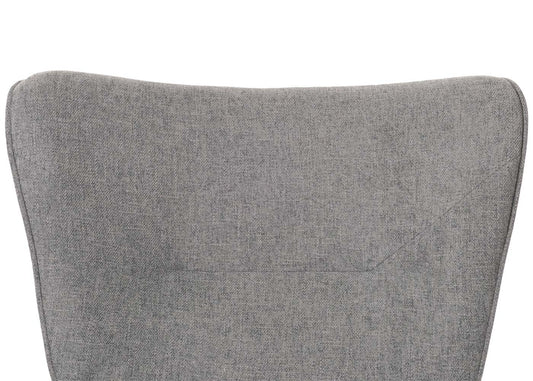 Cosmo Casa - Schommelstoel - Relax TV-Stoel - Massief Hout, Metaal & Stoftextiel 320gsm - Donkergrijs