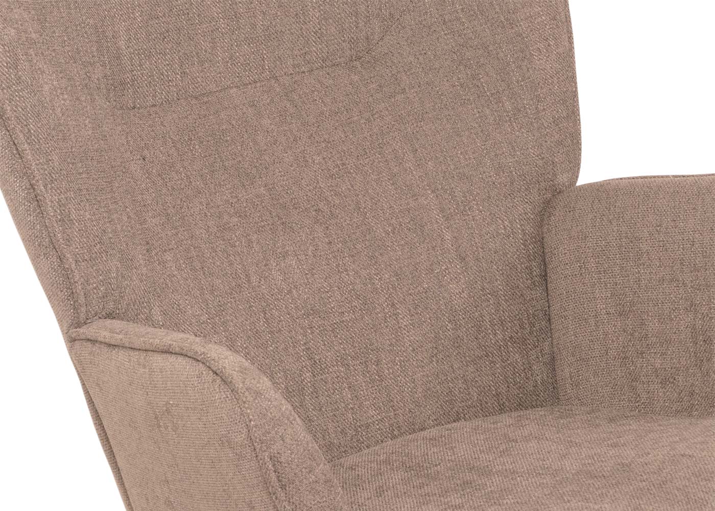 Cosmo Casa - Schommelstoel - Relax TV-Stoel - Massief Hout, Metaal & Stoftextiel 320gsm - Bruin