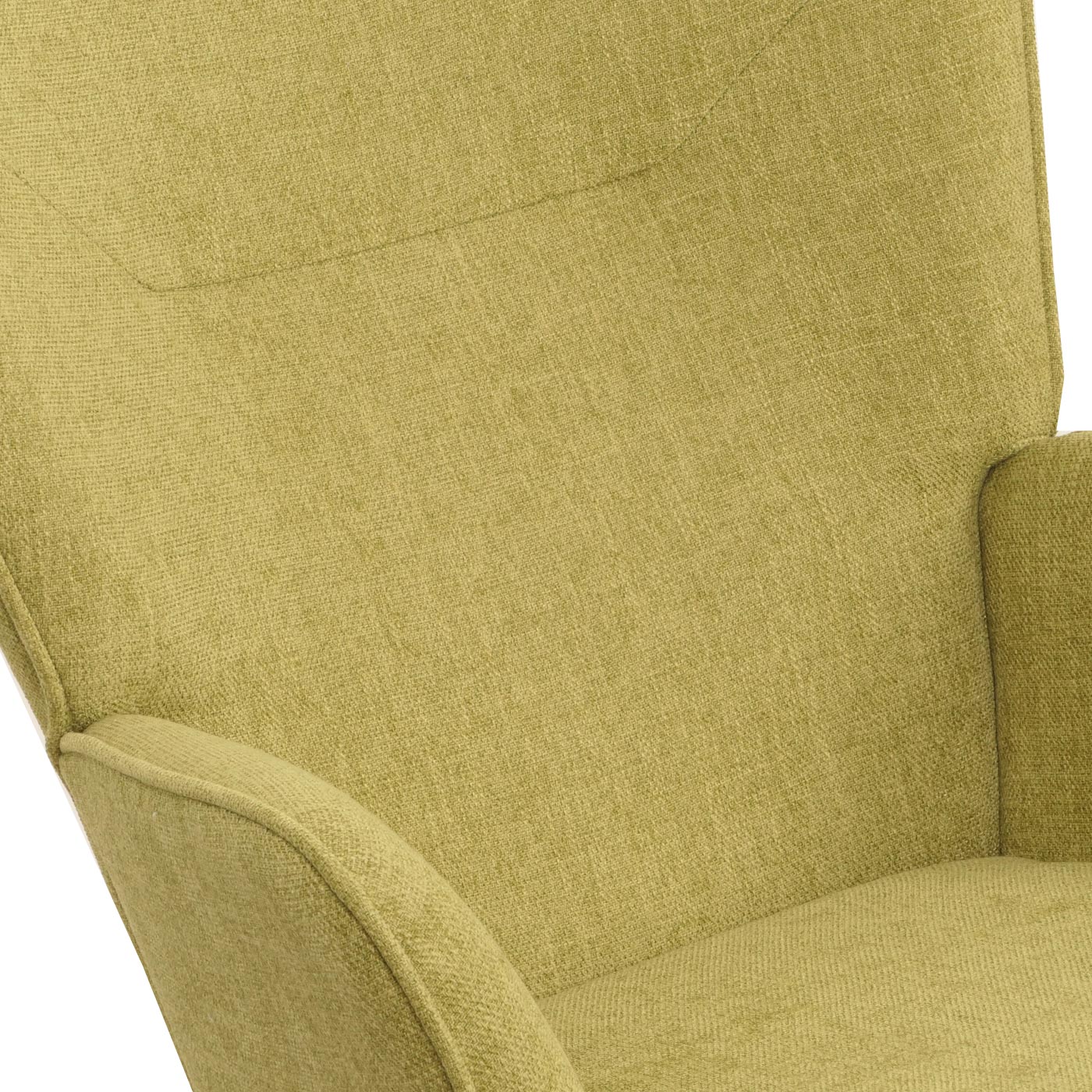 Cosmo Casa - Schommelstoel - Relax TV-Stoel - Massief Hout, Metaal & Stoftextiel 320gsm - Groen