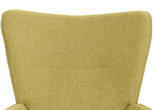 Cosmo Casa - Schommelstoel - Relax TV-Stoel - Massief Hout, Metaal & Stoftextiel 320gsm - Groen