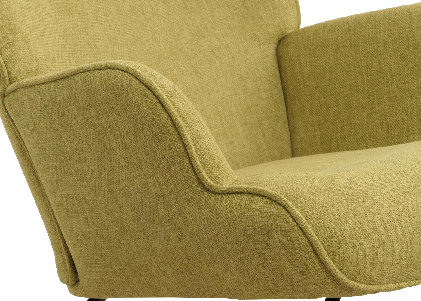 Cosmo Casa - Schommelstoel - Relax TV-Stoel - Massief Hout, Metaal & Stoftextiel 320gsm - Groen