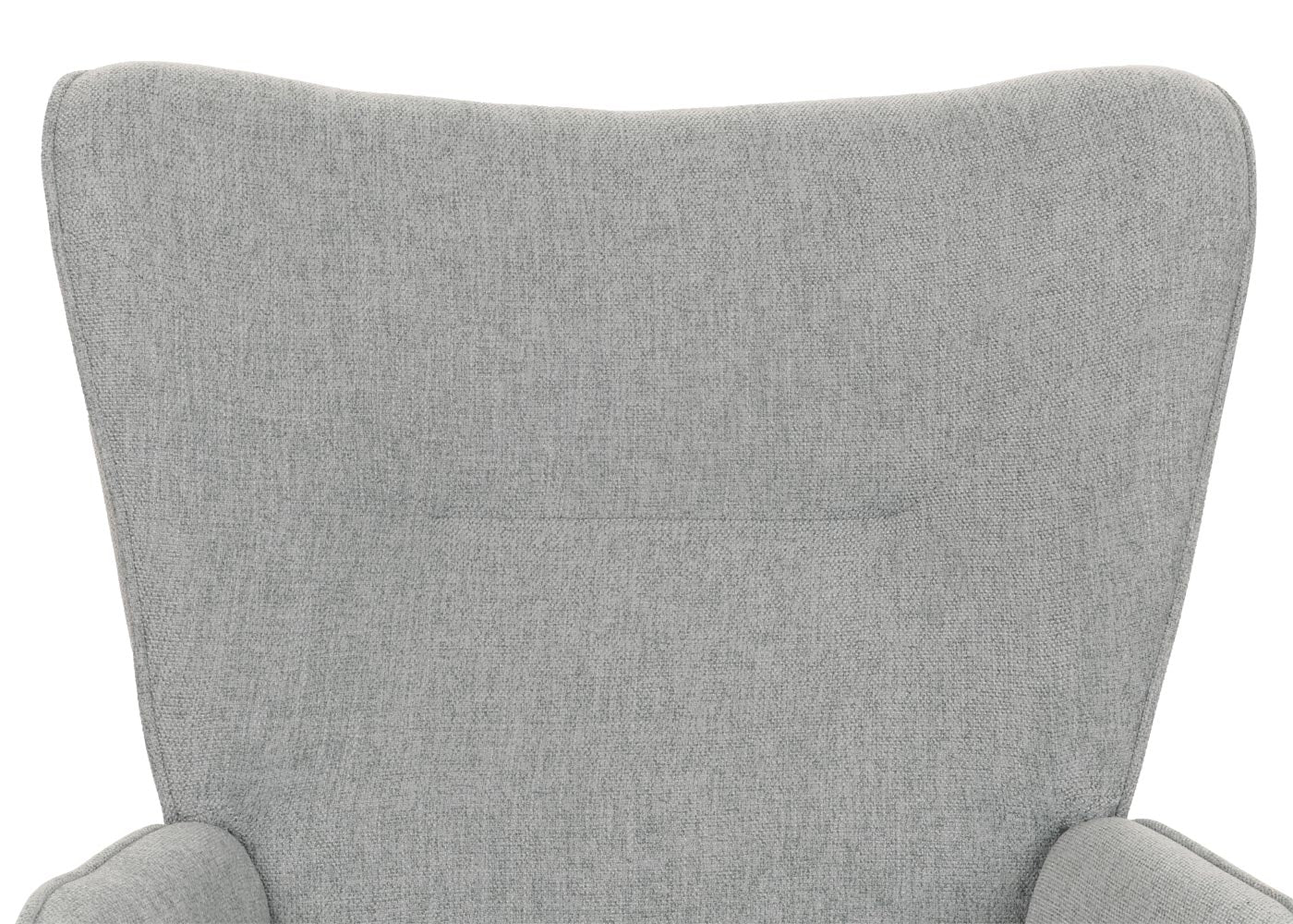 Cosmo Casa - Schommelstoel - Relax TV-Stoel - Massief Hout, Metaal & Stoftextiel 320gsm - Grijsgroen