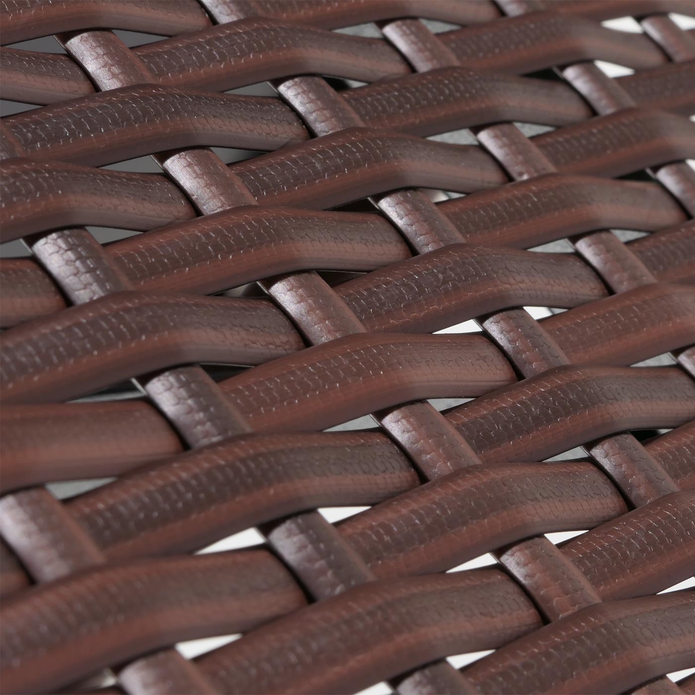 Cosmo Casa - Eettafel - Tuintafel - Polyrotan - Bruin - 112x60 cm