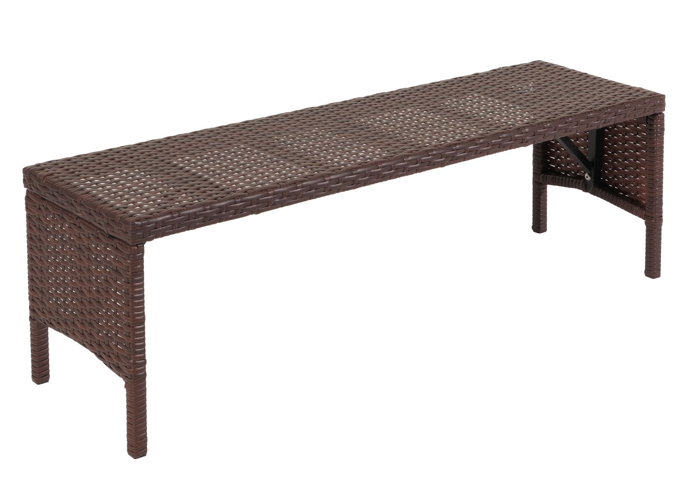 Cosmo Casa - Tuinbank - Polyrotan - Kussen - Bruin en Crème - 112 cm