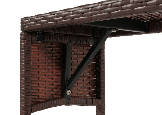 Cosmo Casa - Tuinbank - Polyrotan - Kussen - Bruin en Crème - 112 cm