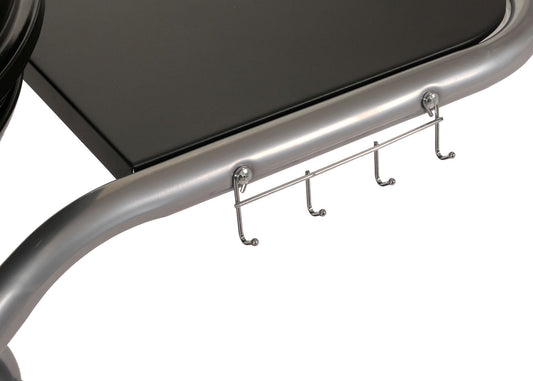 Cosmo Casa - Grillwagen - Houtskool Ketelgrill met Deksel - Gemailleerd Staal - Drie Planken - Zwart