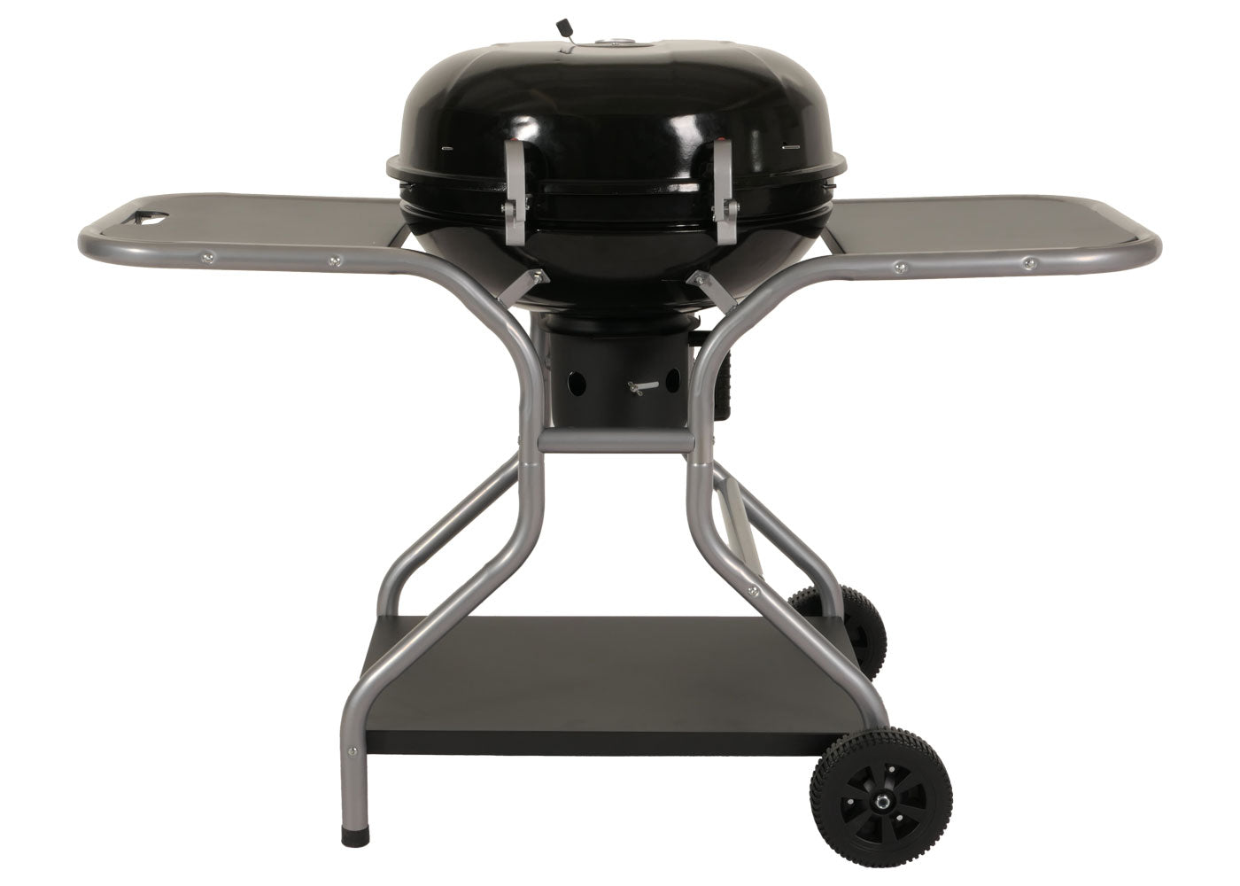 Cosmo Casa - Grillwagen - Houtskool Ketelgrill met Deksel - Gemailleerd Staal - Drie Planken - Zwart