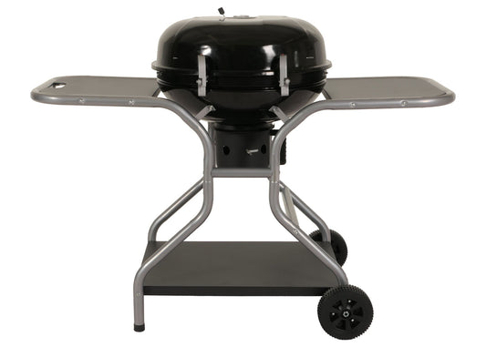 Cosmo Casa - Grillwagen - Houtskool Ketelgrill met Deksel - Gemailleerd Staal - Drie Planken - Zwart