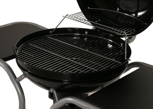 Cosmo Casa - Grillwagen - Houtskool Ketelgrill met Deksel - Gemailleerd Staal - Drie Planken - Zwart