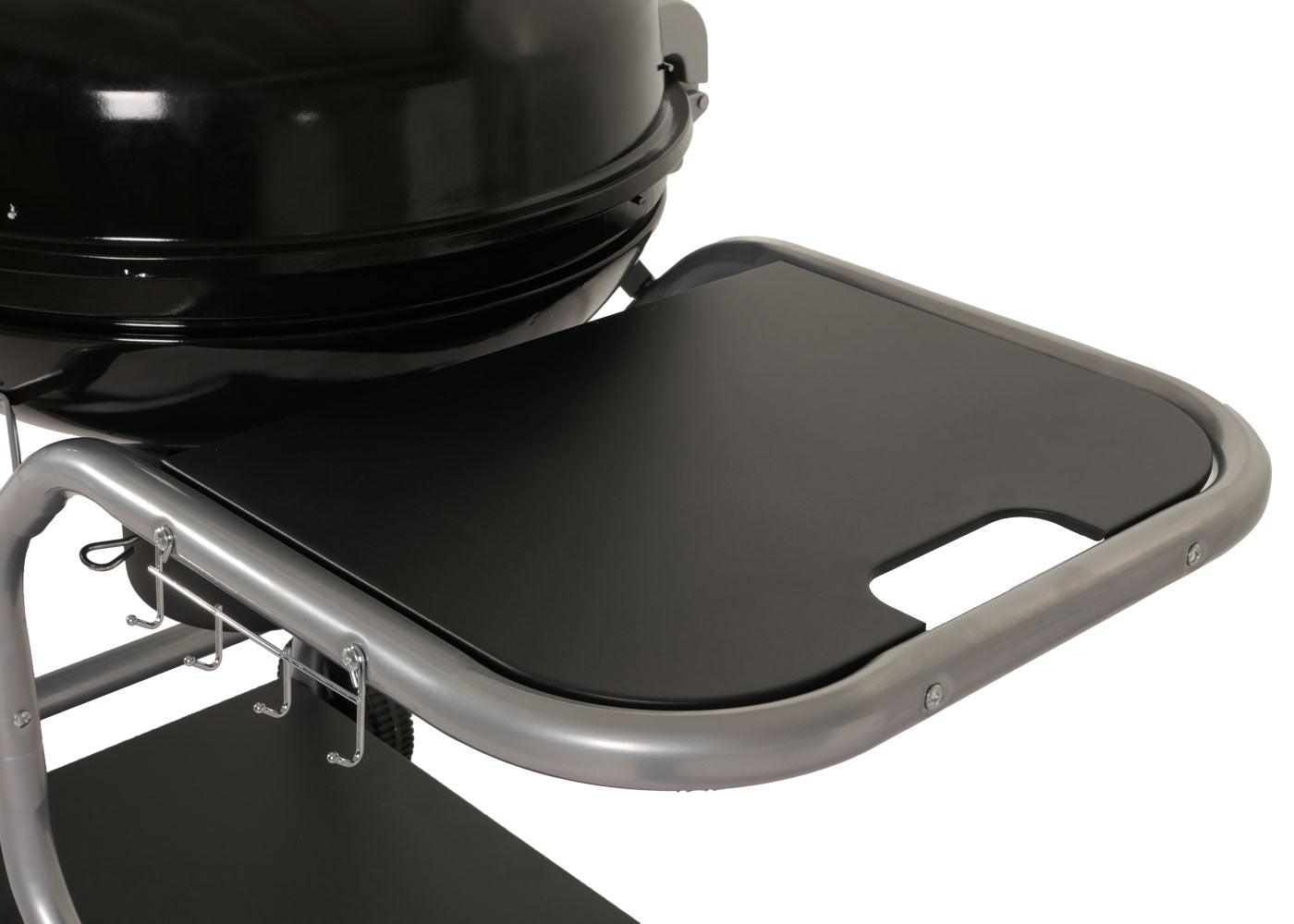 Cosmo Casa - Grillwagen - Houtskool Ketelgrill met Deksel - Gemailleerd Staal - Drie Planken - Zwart