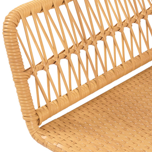 Cosmo Casa - Polyrotan Tuinset - Balkonzitgroep met Stoel en Bijzettafel - Donkergrijs