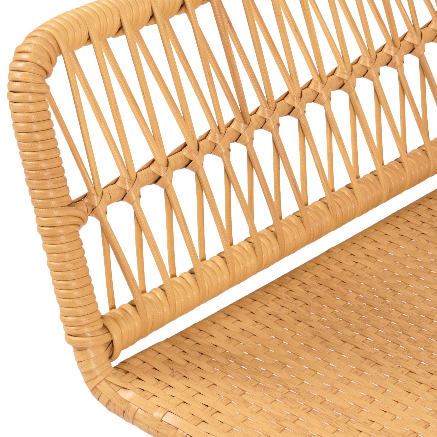 Cosmo Casa - Polyrotan Tuinset - Balkonzitgroep met Stoel en Bijzettafel - Lichtgrijs