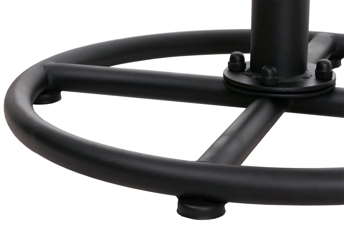 Cosmo Casa - Barkruk - In Hoogte Verstelbaar - Draaibare Voetsteun - Industrieel Metaal & Massief Hout - Naturel