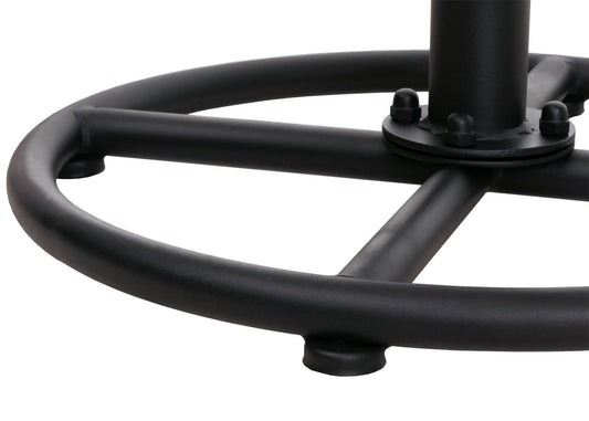 Cosmo Casa - Barkruk - In Hoogte Verstelbaar - Draaibare Voetsteun - Industrieel Metaal & Massief Hout - Naturel