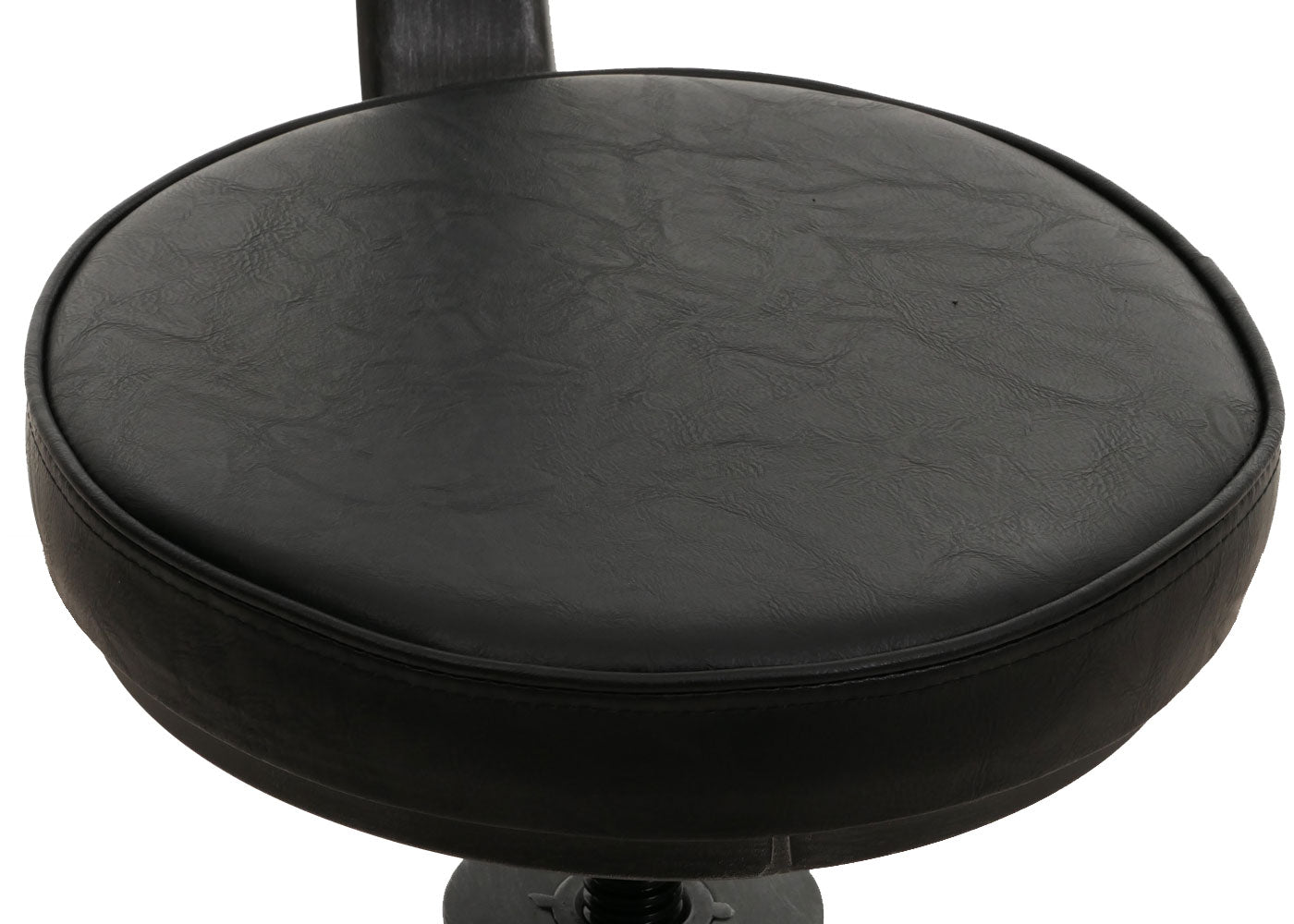 Cosmo Casa - Set van 2 Barkrukken - In Hoogte Verstelbaar - Draaibare Voetsteun - Industrieel Staal & Kunstleer - Zwart