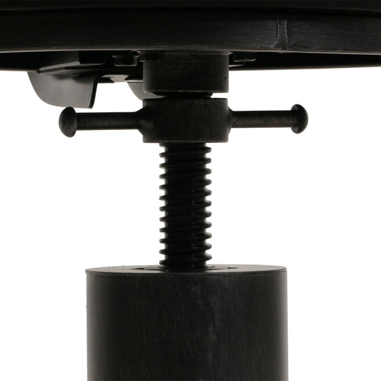 Cosmo Casa - Set van 2 Barkrukken - In Hoogte Verstelbaar - Draaibare Voetsteun - Industrieel Staal & Kunstleer - Zwart