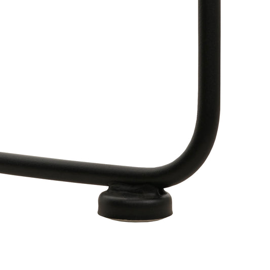 Cosmo Casa - Barkruk - Keukenkruk - Voetsteun - Industrieel Metaal & Massief Hout - 3D Structuur - Bruin