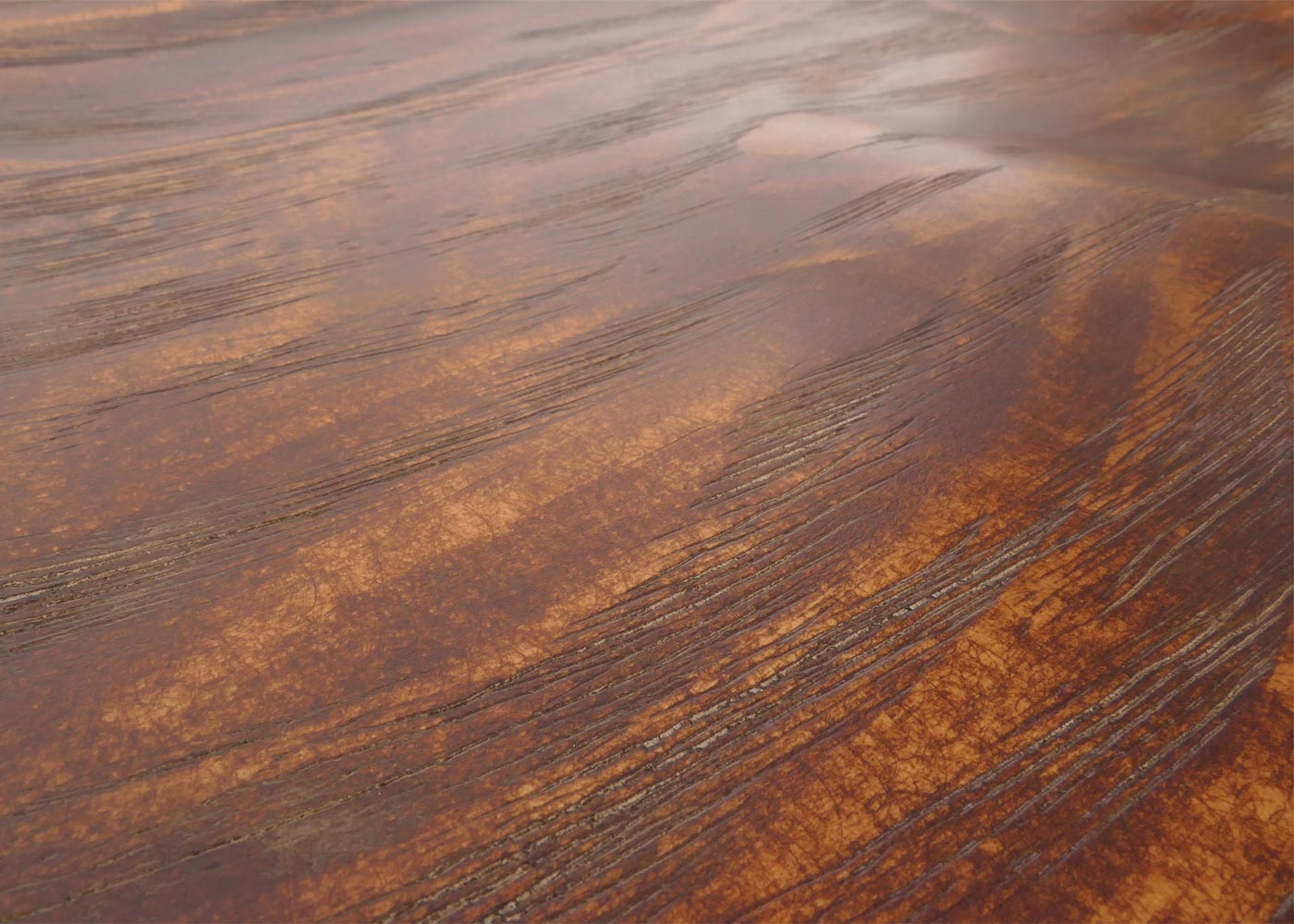 Cosmo Casa - Barkruk - Keukenkruk - Voetsteun - Industrieel Metaal & Massief Hout - 3D Structuur - Bruin