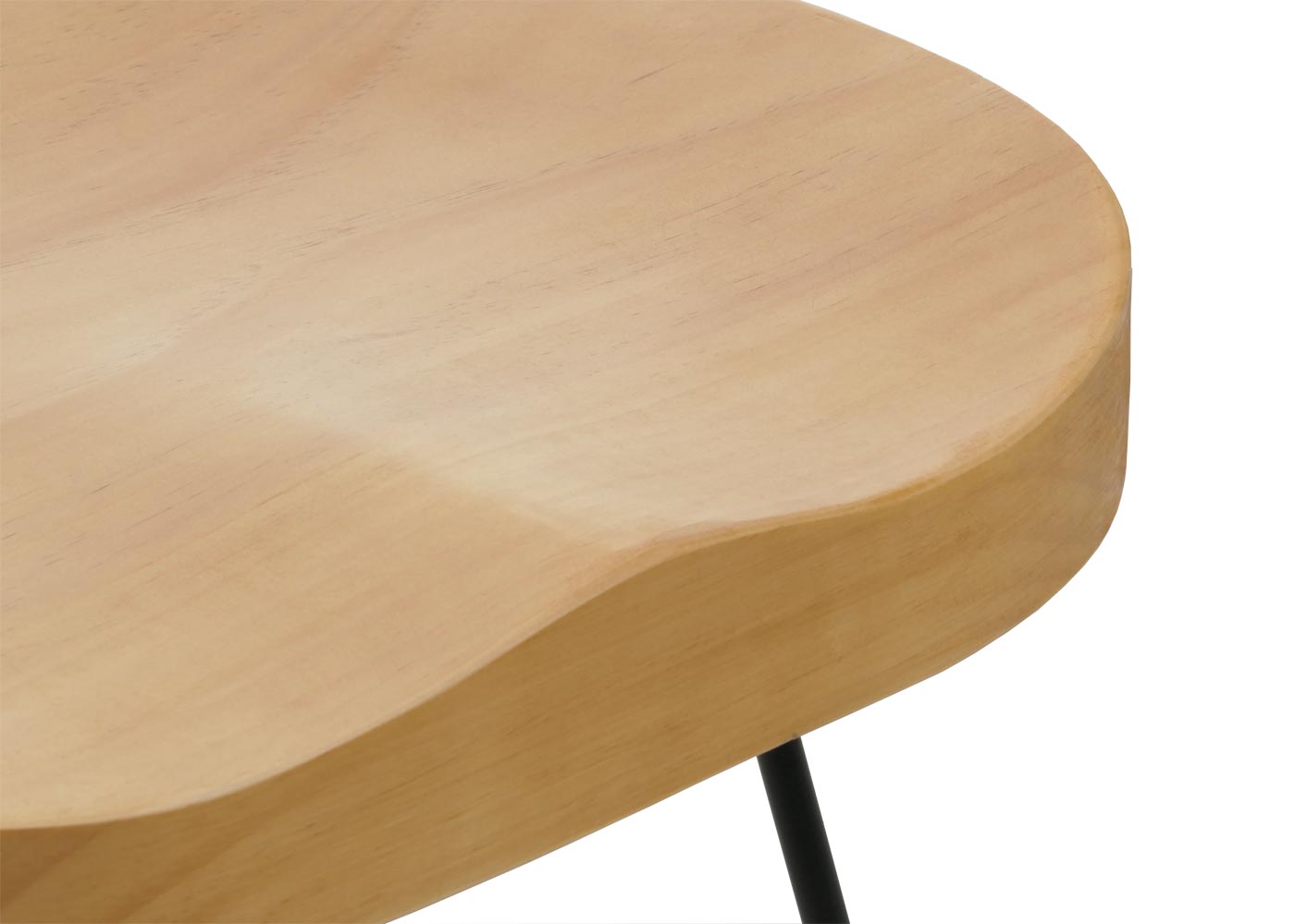 Cosmo Casa - Barkruk - Keukenkruk - Voetsteun - Industrieel Metaal & Massief Hout - 3D Structuur - Naturel