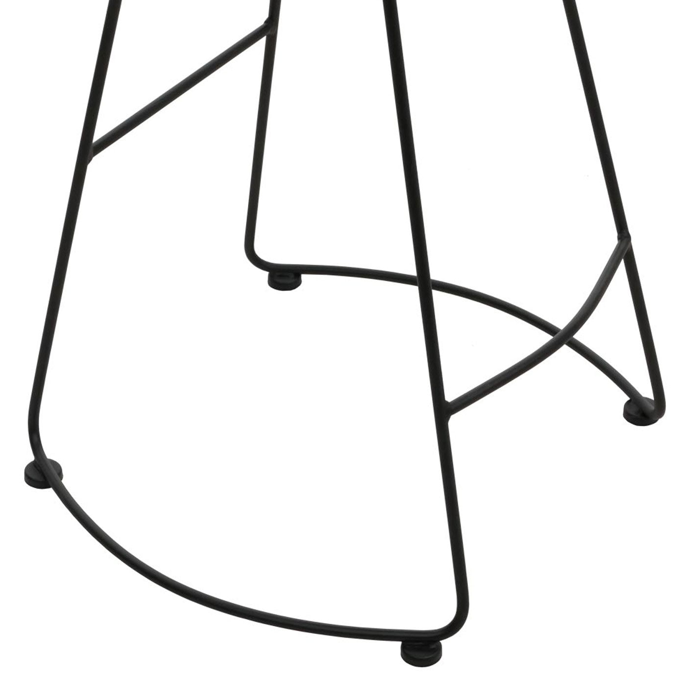 Cosmo Casa - Barkruk - Keukenkruk - Voetsteun - Industrieel Metaal & Massief Hout - 3D Structuur - Naturel