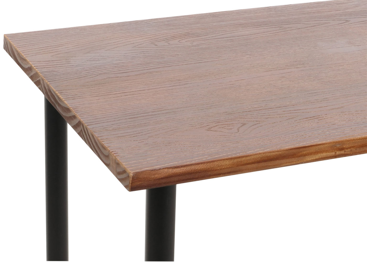 Cosmo Casa - Bartafel - Countertafel - Bistrotafel - Voetsteun - Industrieel Metaal & Massief Grenenhout - 108x120x61 cm - Bruin