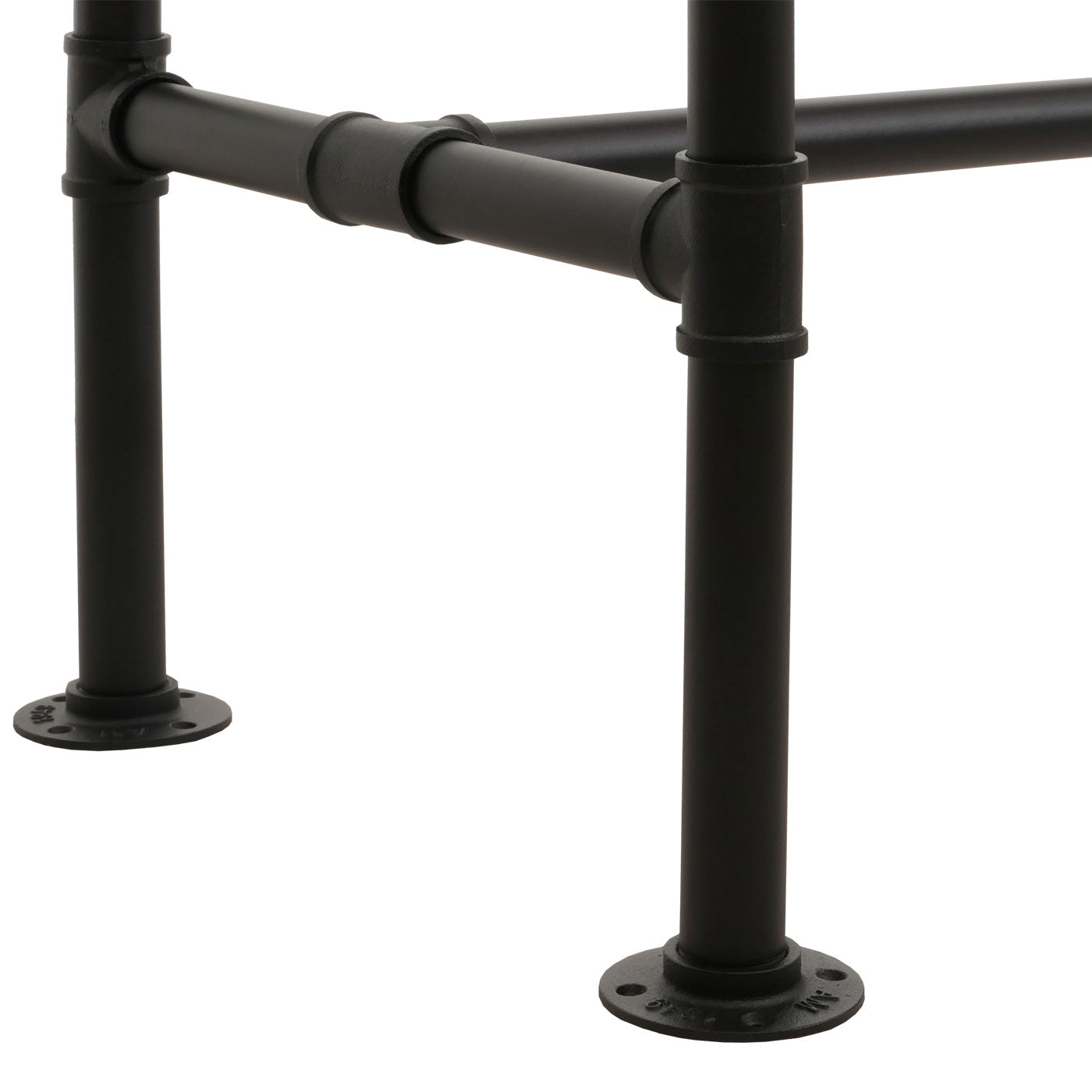 Cosmo Casa - Bartafel - Countertafel - Bistrotafel - Voetsteun - Industrieel Metaal & Massief Grenenhout - 108x120x61 cm - Bruin