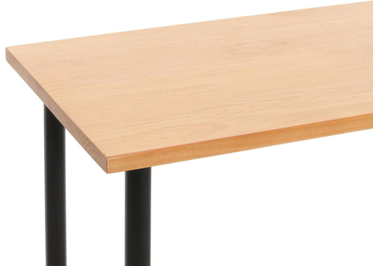 Cosmo Casa - Bartafel - Countertafel - Bistrotafel - Voetsteun - Industrieel Metaal & Massief Grenenhout - 108x120x61 cm - Naturel