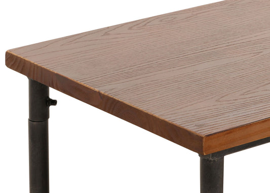 Cosmo Casa - Salontafel - Industrieel Woonkamer Bijzettafel - Massief Hout & Metaal - 48x100x50 cm - Bruin