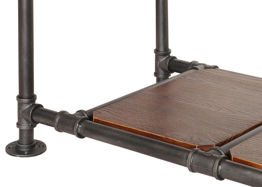 Cosmo Casa - Salontafel - Industrieel Woonkamer Bijzettafel - Massief Hout & Metaal - 48x100x50 cm - Bruin