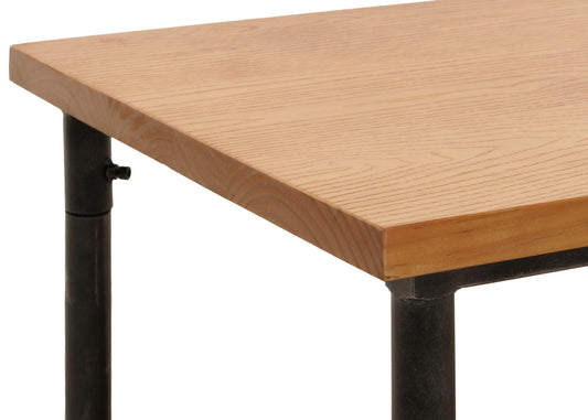 Cosmo Casa - Salontafel - Industrieel Woonkamer Bijzettafel - Massief Hout & Metaal - 48x100x50 cm - Naturel