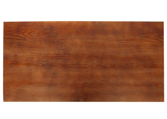 Cosmo Casa - Salontafel met Wielen - 2 Compartimenten - 3D Structuur - Industrieel Retro Metaal & Hout - 45x120x60 cm - Zwart, Bruin