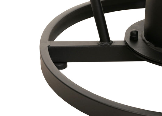 Cosmo Casa - Bartafel - Bistrotafel - In Hoogte Verstelbaar - Draaibare Voetsteun - Industrieel Massief Hout - 61 cm - Naturel