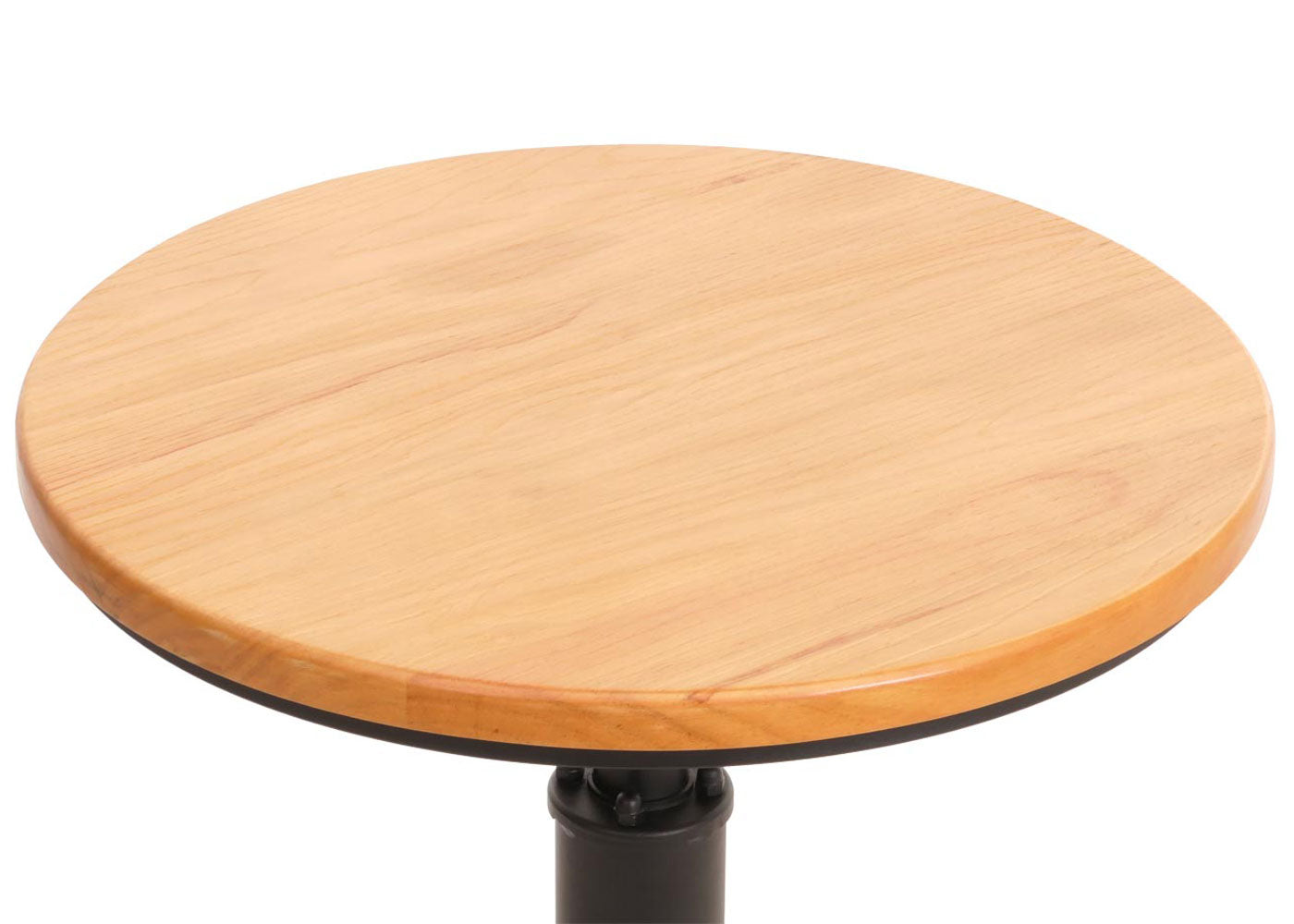 Cosmo Casa - Bartafel - Bistrotafel - In Hoogte Verstelbaar - Draaibare Voetsteun - Industrieel Massief Hout - 61 cm - Naturel