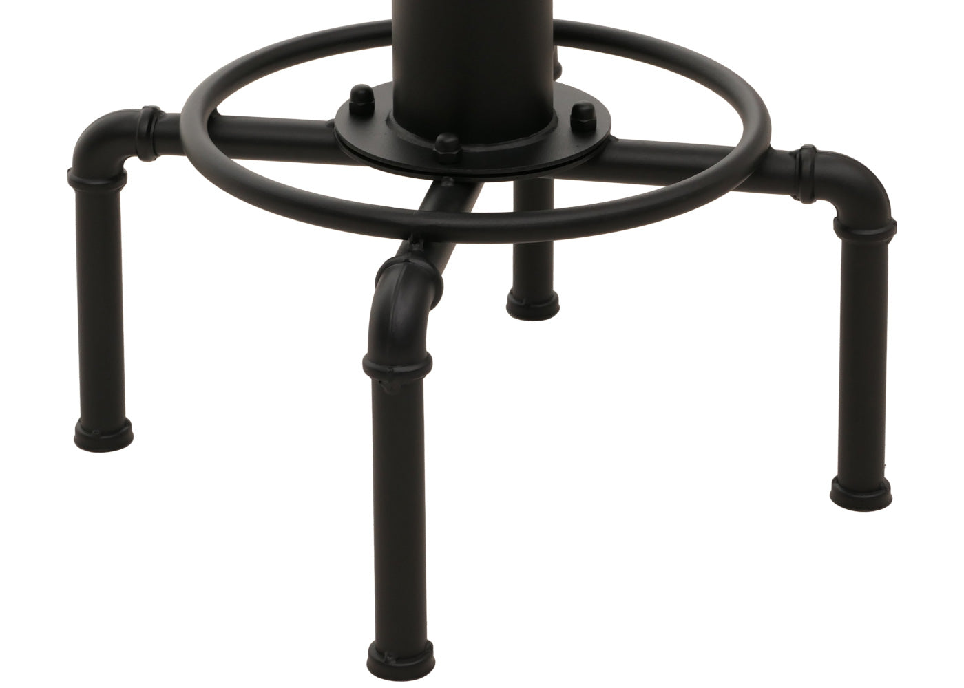 Cosmo Casa - Bartafel - Bistrotafel - In Hoogte Verstelbaar - Draaibare Voetsteun - Industrieel Ijzer & Massief Hout - 50 cm - Naturel