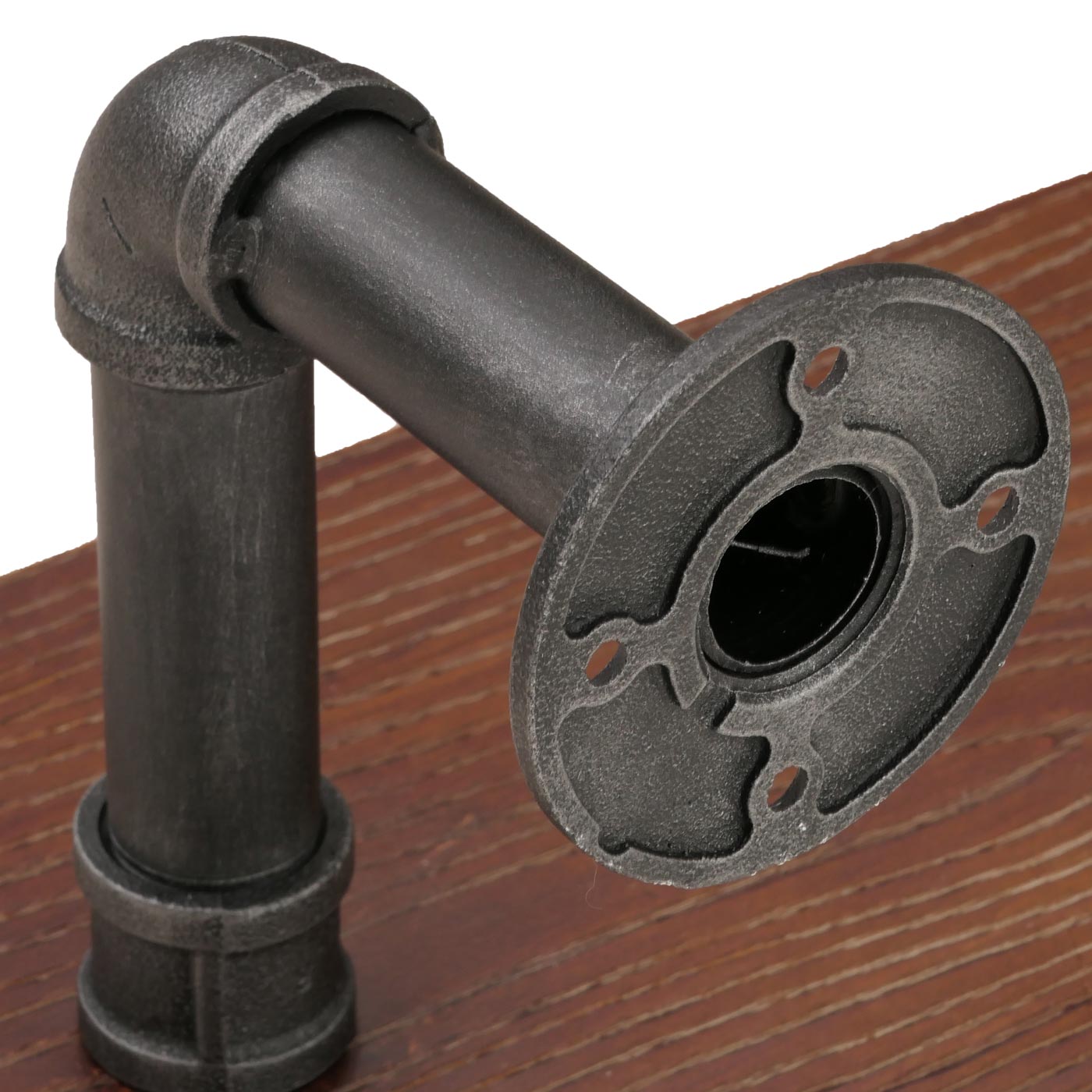 Cosmo Casa - Set van 2 Wandplanken - Hangende Boekenplank - 3D Structuur - Industrieel Staal & Massief Hout - 29x45x25 cm - Bruin