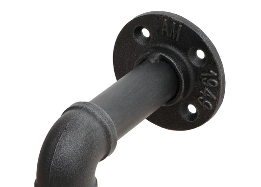 Cosmo Casa - Set van 2 Wandplanken - Hangende Boekenplank - 3D Structuur - Industrieel Staal & Massief Hout - 29x45x25 cm - Naturel