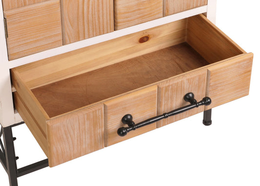 Cosmo Casa - Hoge Kast - Woonkamerkast met Deuren & Lade - Massief MDF Hout - 167x72x41 cm