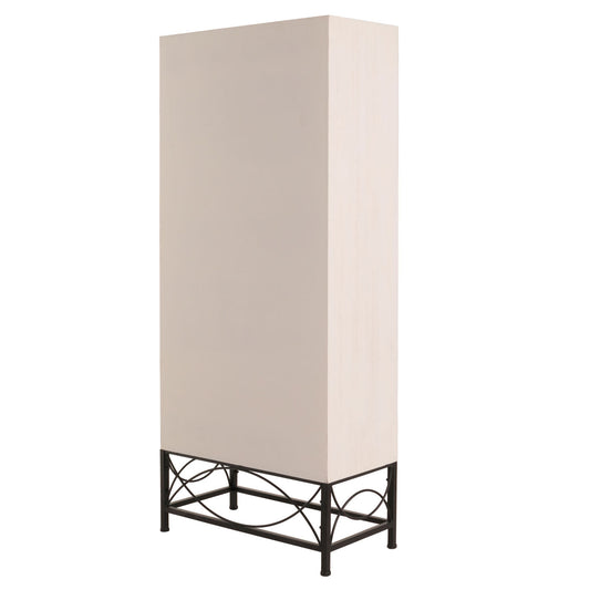 Cosmo Casa - Hoge Kast - Woonkamerkast met Deuren & Lade - Massief MDF Hout - 167x72x41 cm